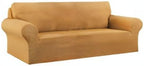 Stretch Oversized Couch Covers for Sofa Slipcover,Golden | 1-Piece Washable Sofa Cover (94"-110") 4-Seater Furniture Protector, Soft Jacquard Non-Slip Elastic Bottom for Dogs & Kids