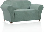 Stretch Loveseat Sofa Cover Slipcover Couch Cover for 2 Cushion Sofa Washable Sofa Cover for Pets Friendly Furniture Protector Covers with Non Slip Bottom(Loveseat, Sage)