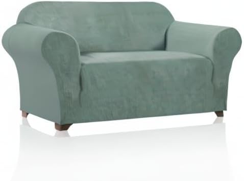 Stretch Loveseat Sofa Cover Slipcover Couch Cover for 2 Cushion Sofa Washable Sofa Cover for Pets Friendly Furniture Protector Covers with Non Slip Bottom(Loveseat, Sage)