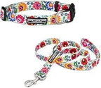 Lucky Love Dog - Easy Click Buckle Dog Collar with Leash Set Combo, Durable & Comfortable for Male & Female Dogs, Pet Collar for Large Dogs, Secure Fit - Ladybird Combo, Large