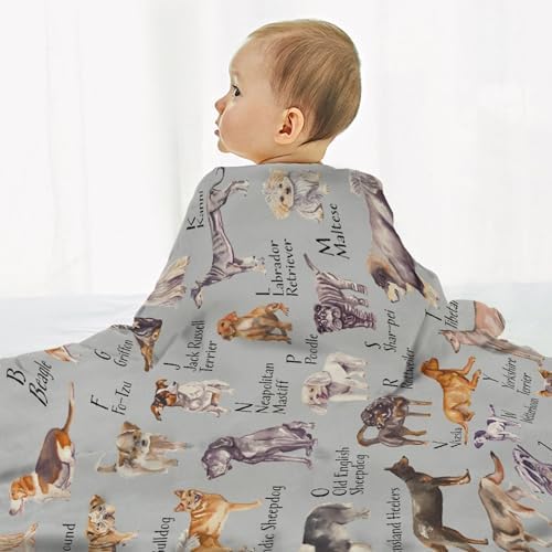Dog Type Blanket, Dog Alphabet Truck Blankets, Gift for Girls Dog Type Lover, 40"x50" Soft Lightweight Plush Throw Blanket for Couch Bed Sofa Decoration - Image 5