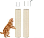 2 Pcs Cat Scratching Post Replacement for Indoor 15.7 x 3.1 Inches Cats Tree Replacement Parts Natural Sisal Cat Scratch Posts Refill Pole Part with M8 Screws Spare Cat Furniture Accessories by MUYG