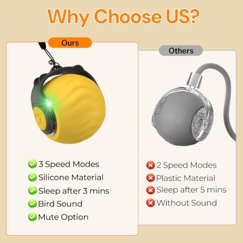 Interactive Cat Toys with Bird Sounds & 3 Speed Modes for Indoor Cats Play - Image 4