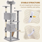 Yaheetech 70in Multi-Level Sturdy Cat Tree, Condo, Sisal Scratching Posts - Image 5