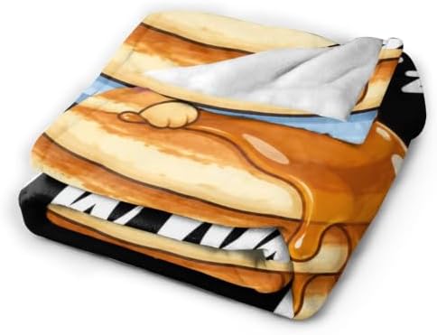 Sleepy Pancakes Blanket Throw Gift for Girls Women 80"X60" - Image 5