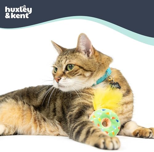 Huxley & Kent Plush Crinkle Catnip Cat Toy, Lit Donut - Image 3