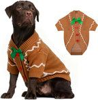 Dog Christmas Sweater Red Plaid Cardigans Dog Christmas Outfit Soft Warm Knitted Pet Clothes Cold Weather Puppy Clothes for Small Medium Large Dogs Cats by BAOBICUTE