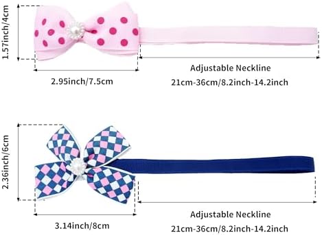 PET SHOW Cute Bow Ties Collar for Small Dogs Puppy Cats Adjustable Bowties Neckties Pet Grooming Accessories Assorted Randomly Pack of 50 (Girl Bow Ties) - Image 2