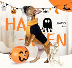 3 Pack Halloween Thanksgiving Christmas Dog Cat Knit Sweater Set - Dog Clothes with Santa Pattern Pumpkin Turkey Pets Costumes-Dog Fall Sweaters for Holiday(s) - Image 2