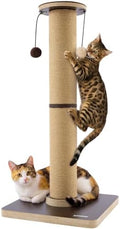 ZOMISIA 35'' Tall Cat Scratching Post for Indoor Cats Adults, Brown by Zomisia