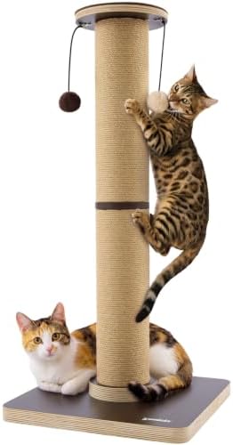 ZOMISIA 35'' Tall Cat Scratching Post for Indoor Cats Adults, Brown by Zomisia
