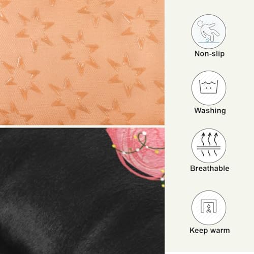 Dog Bed Mat Tropical Flamingo Christmas Washable Anti Slip Bottom Dog Fulffy Comfy Kennel Pad Cat Crate Mat Dog Pet Pad, 24 x 36 Inches - Image 4