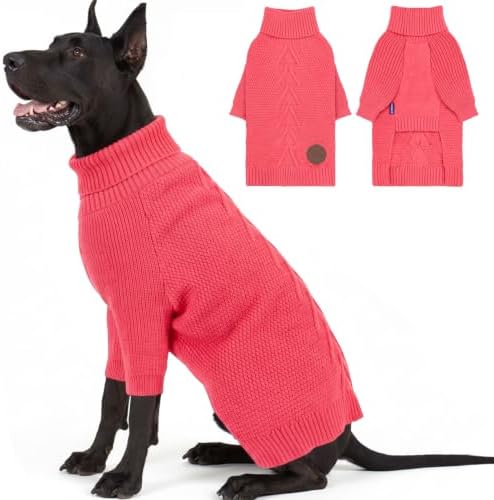 cyeollo Dog Sweaters for Large Dogs, Warm Knit Pullover with Long Sleeve by CYEOLLO