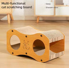 Cat Scratcher | Cardboard Cats Scratcher House | 23-Inch Cat Scratcher for Indoor Cats | Wavy Scratcher for Play, Scratch and Rest | Kitten Scratching Board Pad | Multi-functional lounge and play tunnel, durable corrugated pad, furniture protection, sa...