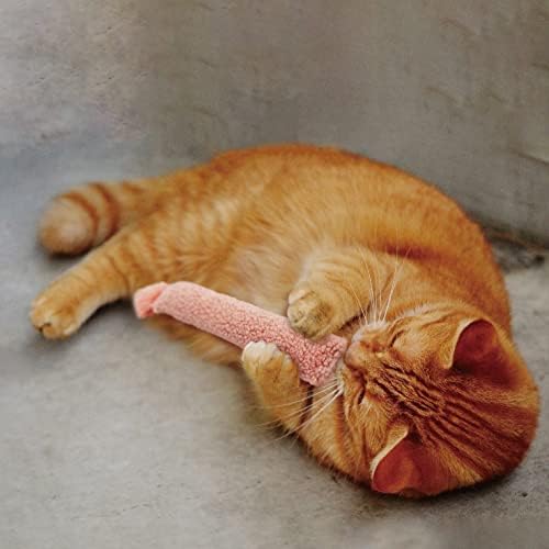 Jumpaws 2 Pack Natural Interactive Catnip & Silvervine Cat Kicker with Tail, Bite Resistant Chew Toy, Crinkle Kicker, Accessories for Indoor Cat, Sherpa Material - Image 5