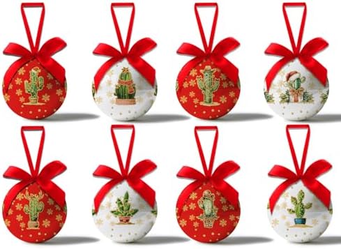 Cactus Christmas Decor - Cactus Ornament Tree Decorations Hanging Balls, Christmas Cactus Decorations Ball 2.36 Inch for Xmas Tree Party Home Holiday，Xmas Gifts Set of 16Pcs by GPGHEFlags