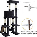 Yaheetech 63in Sturdy Large Cat Tree for Indoor Heavy Cats, Tall Tower - Image 4
