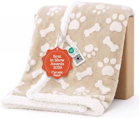 LE SURE Waterproof Dog Blankets for Medium Dogs Cute 3D Jacquard,30x40 by Lesure