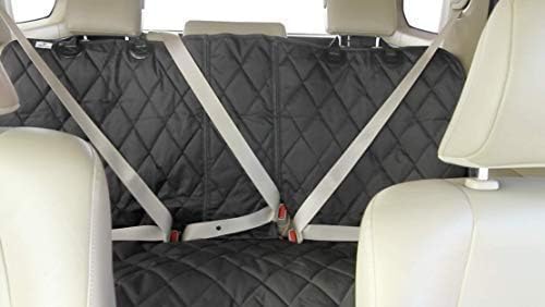 4Knines Dog Hammock – Rear Seat Cover for 60/40 Split Bench w/Armrest (Black, Regular)