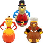 Malier 3 Pack Thanksgiving Turkey Latex Dog Toys, Interactive Play Dog Toys for Small Medium Dogs by Malier