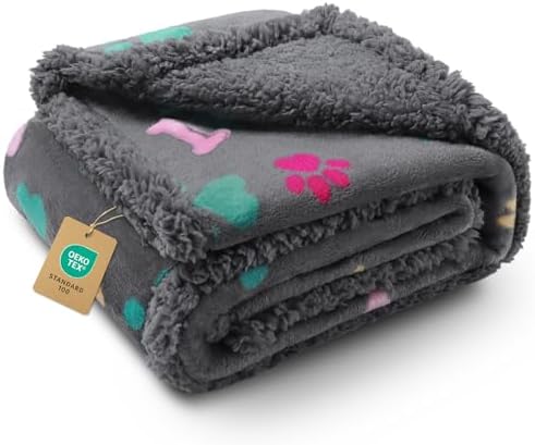 Luciphia Waterproof Dog Blanket Reversible Sherpa Fleece for Large Dogs Cat by luciphia