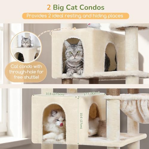 Globlazer 82in Extra Large Cat Tree Tower for Indoor Cats Large Adult, S82 - Image 3