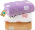 Luciphia 3 Pack Cute Cat Blankets Cozy Small Throw for Pet Puppy,30"x20" by luciphia