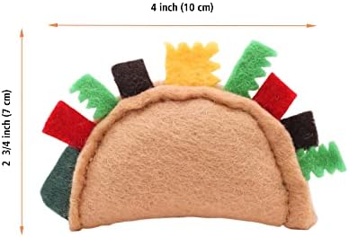 Glaciart One Felt Taco Cat Toys with Catnip, 2 Pcs Cute Wool Cat Toy for Interaction and Boredom Relief, Encourages Exercise, Exploring and Play - Image 5