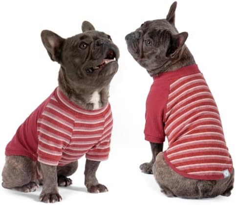 KYEESE 2Pack Waffle Dog Christmas Shirt for Small Dog Sweater with Sleeves by KYEESE