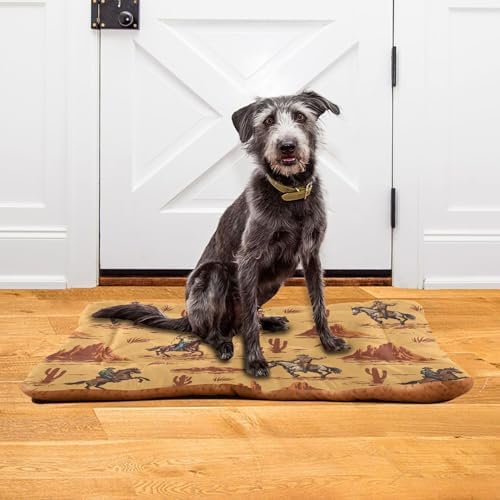 Dog Bed Mat Western Cowboy American Washable Anti-Slip Bottom Comfy Kennel Pad Cat Crate Pet Pad 18 x 24 Inches - Image 6