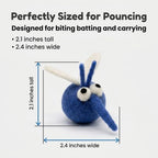 Glaciart One Catnip Cat Toys for Indoor Cats, 5 Handmade Wool Felt Mosquito Bug Toys, Natural Interactive Kitten Toys - Image 4