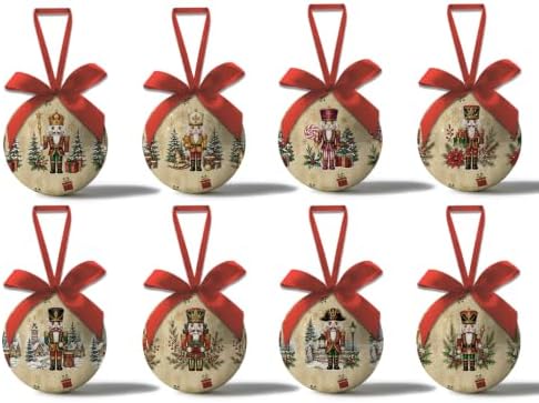 Nutcracker Ornaments - Nutcrackers Christmas Decorations Ball Ornaments Tree Hanging Balls, Vintage Christmas Decorations Ball 2.36 Inch for Xmas Tree Party Home Holiday，Xmas Gifts Set of 16Pcs by GPGHEFlags