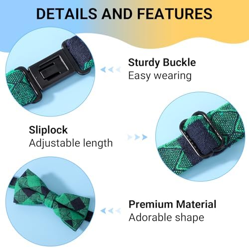 Segarty Bowties for Dogs, 60 Dog Bow Tie Collar, Adjustable Bowties for Small Medium Pets Large Puppy Neck Bows Bulk Assorted Pet Grooming Accessories Birthday Wedding Party Holiday Festival - Image 4