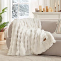 COZY KISS Faux Fur Throw Blanket, Dog Blanket for Couch, 40"x60", Cream by COZYKISS