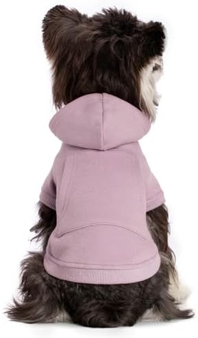Koneseve Dog Hoodie & Cat Sweater, Warm Fleece Hooded Sweatshirt with Pocket for Small to Large Pets, Cozy Winter Outfit, Purple, 5XL - Image 6