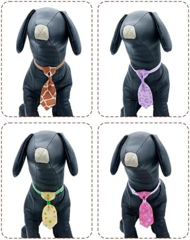 PET SHOW 50 Pack Small Dog Ties Bulk with Adjustable Collar Assorted Cute Neckties Puppy Bowties for Party Holiday Wedding Cats Neck Attachment Pet Grooming Accessories - Image 5