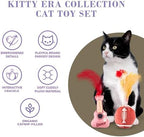 Haute Diggity Kitty Era Tour Guitar + Football Set, Soft Plush Cat Toys - Image 3