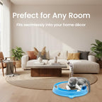 AUOON Cat Scratcher Toy with Ball Track for Indoor Cats and Kittens, Blue | 3 in 1 Interactive Cat Toy, Cat Scratch Pad with Cat Ball Toy and Cat Mouse Toy, for Chasing Exercise, Protect Furniture
