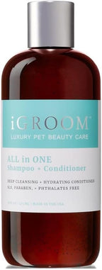 iGroom All-in-One Dog Shampoo + Conditioner, Luxury Pet Beauty Care, Deep Clean All Coat Types, Hydrate and Condition Coat, Made in the USA, 16 oz