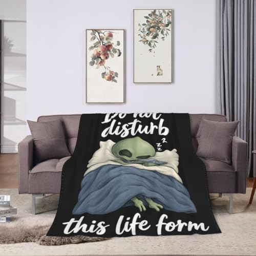 Sleepy Alien Blanket Throw Gift for Girls Women 50"X40" - Image 3