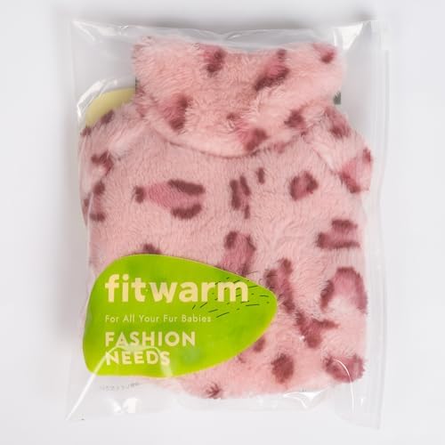 Fitwarm Leopard Fleece Dog Pajamas, Fuzzy Winter Clothes for Small Dogs Boy, Girl, Thermal Pet Outfit, Pink, Large - Image 7