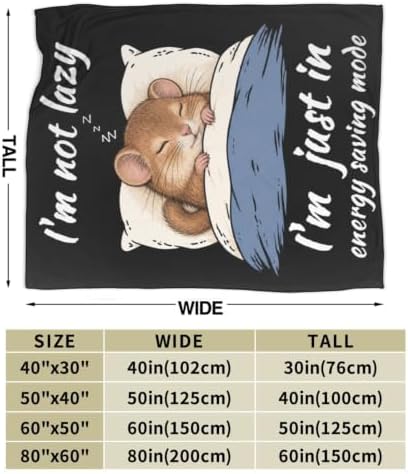 Sleepy Dormouse Blanket Throw Gift for Girls Women 80"X60" - Image 7