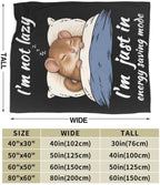 Sleepy Dormouse Blanket Throw Gift for Girls Women 60"X50" - Image 7