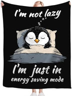 Penguin Blanket for Girls Women Boys Men Adults Kids Soft Cozy Fleece Sleeping Penguin Throw Blankets Gifts Warm Flannel Plush Lightweight Decor for Couch Bed Sofa 50"X40" - Image 6