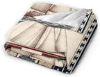 Sailboat Nautical Blanket Ocean Coastal Throw Stuff Gifts 50"x40" - Image 4
