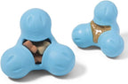 WEST PAW Zogoflex Tux Treat Dispensing Dog Chew Toy – Interactive Chewing Toy for Dogs – Dog Games for Aggressive Chewers, Fetch, Catch – Holds Kibble, Treats, Small 4", Aqua Blue
