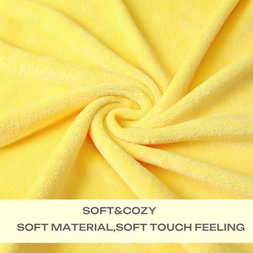 Yellow Fleece Plush Throw Blanket 50"x70"for Couch Sofa Fuzzy Cozy Flannel - Image 4