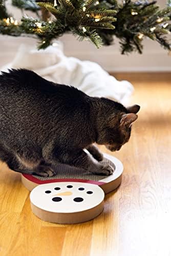 Pearhead Snowman Cat Scratching Pad, Reversible Christmas Cat Scratcher - Image 3