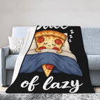 Sleepy Pizza Blanket Throw Gift for Girls Women 80"X60" - Image 4