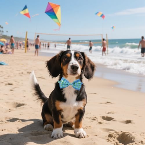 Plaid Dog Bow Ties Bulk for Small Dogs 30 Pack 3.9"*2.1" S - Image 5